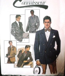 6667 SIMPLICITY MR 1-2 BREASTED LINED JACKET '84 PATTERN 34'' OR 38 CHEST CHOICE